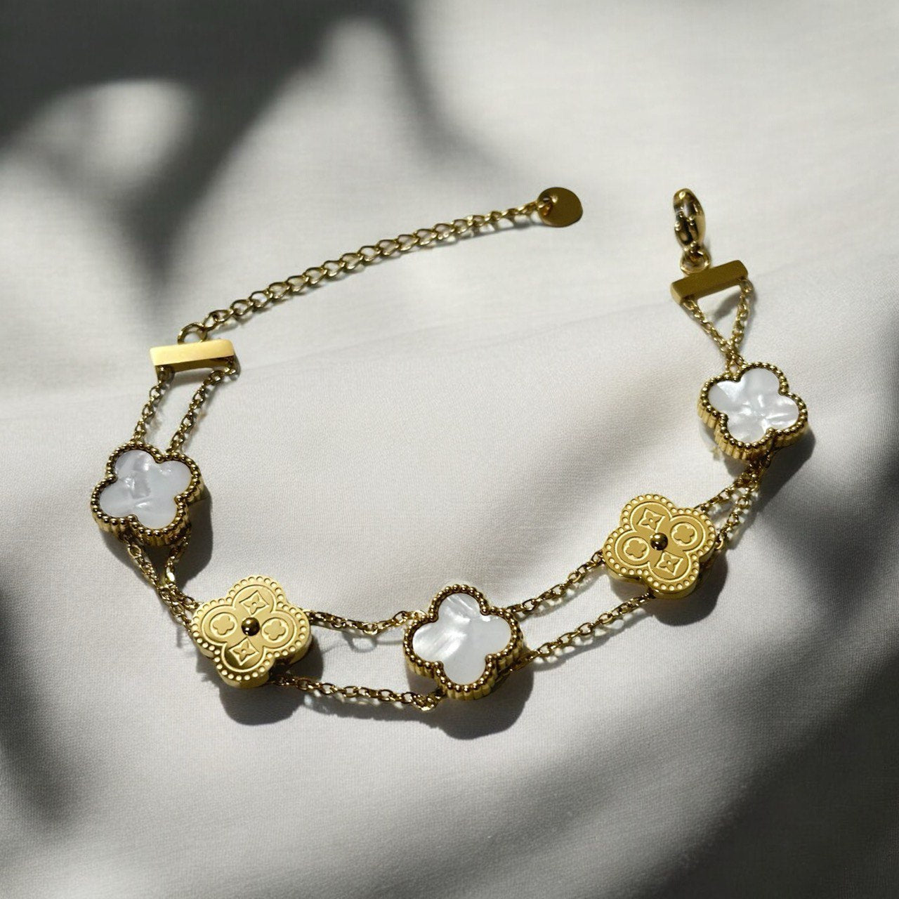 Floral Elegance Gold plated Bracelet