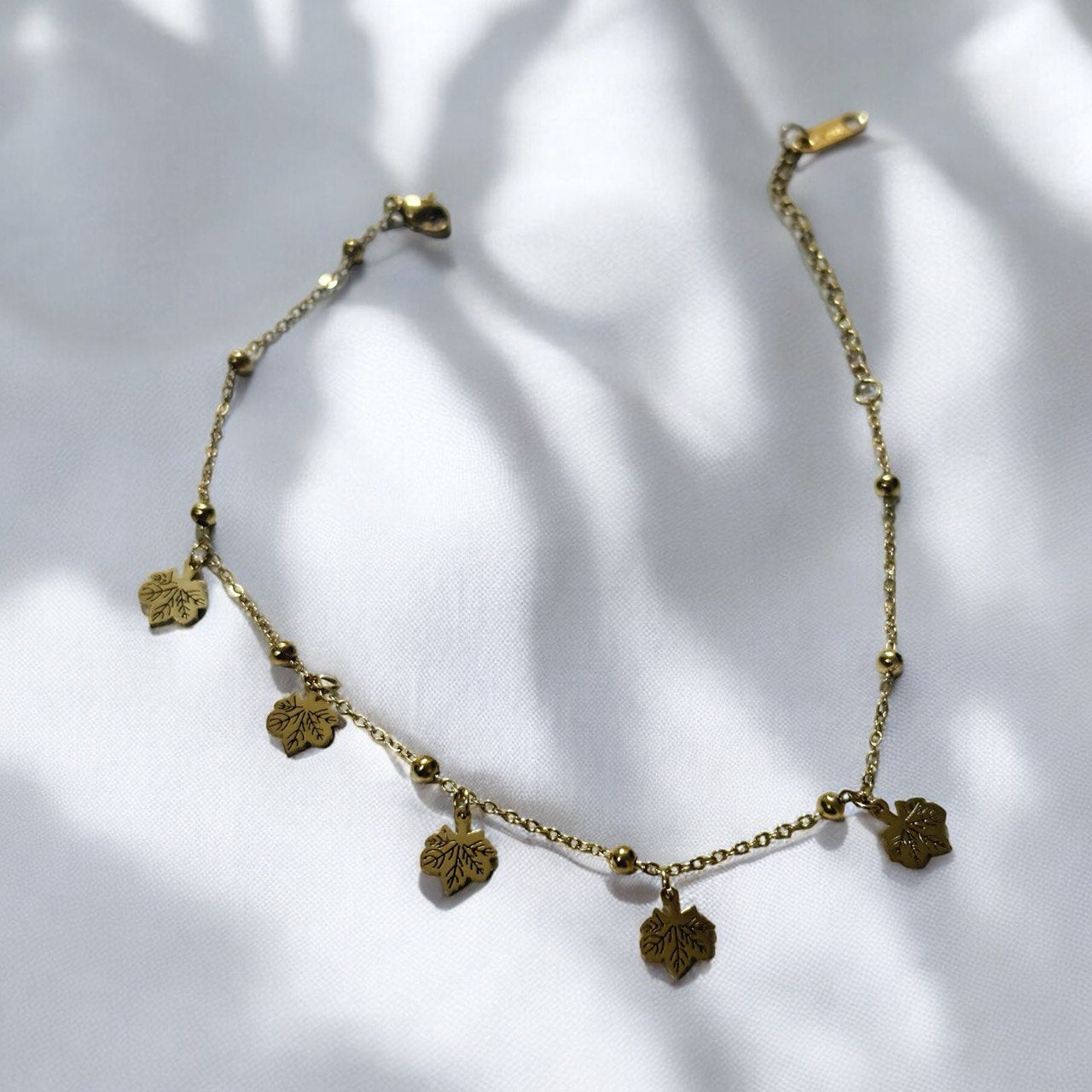 Golden Leaf Anklet