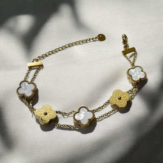 Floral Elegance Gold plated Bracelet