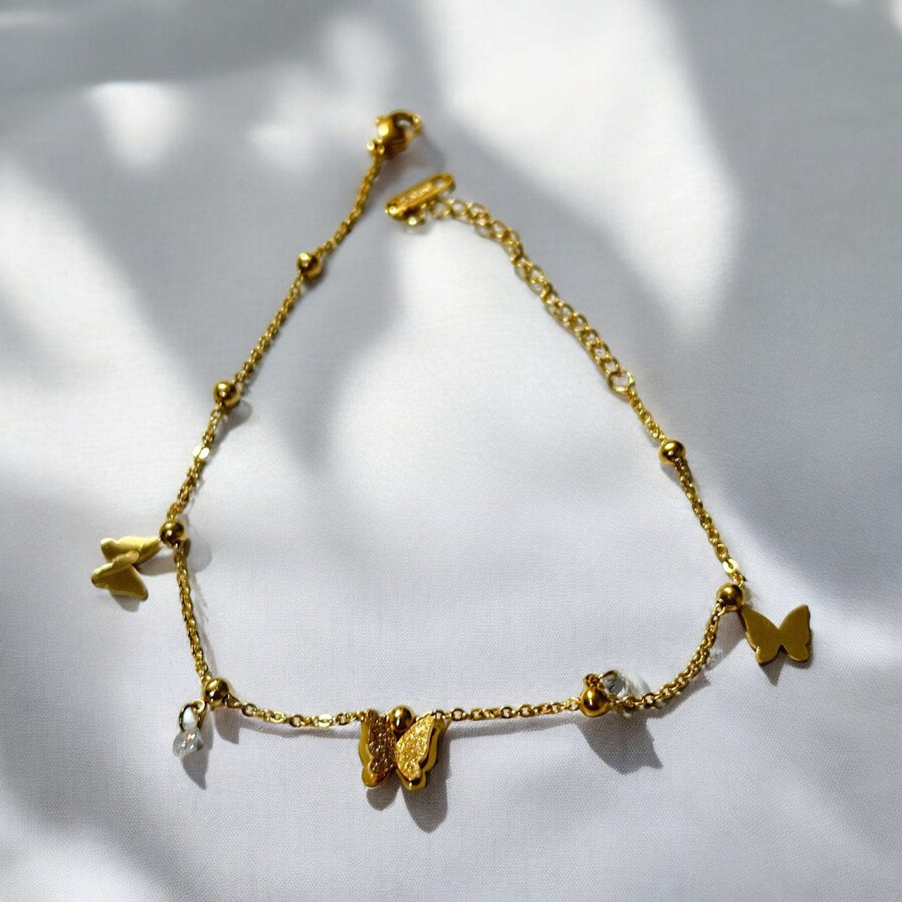 Golden Whispers Charm Anklet